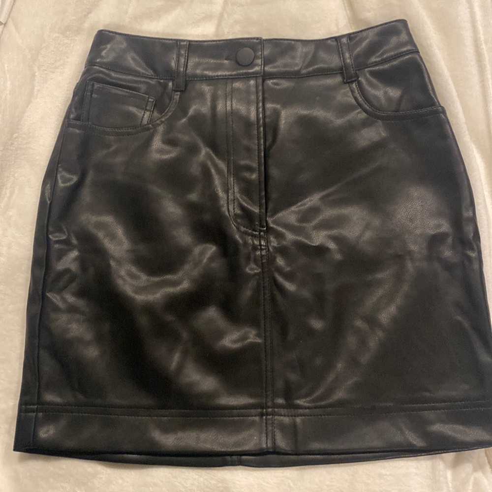 Express faux leather skirt